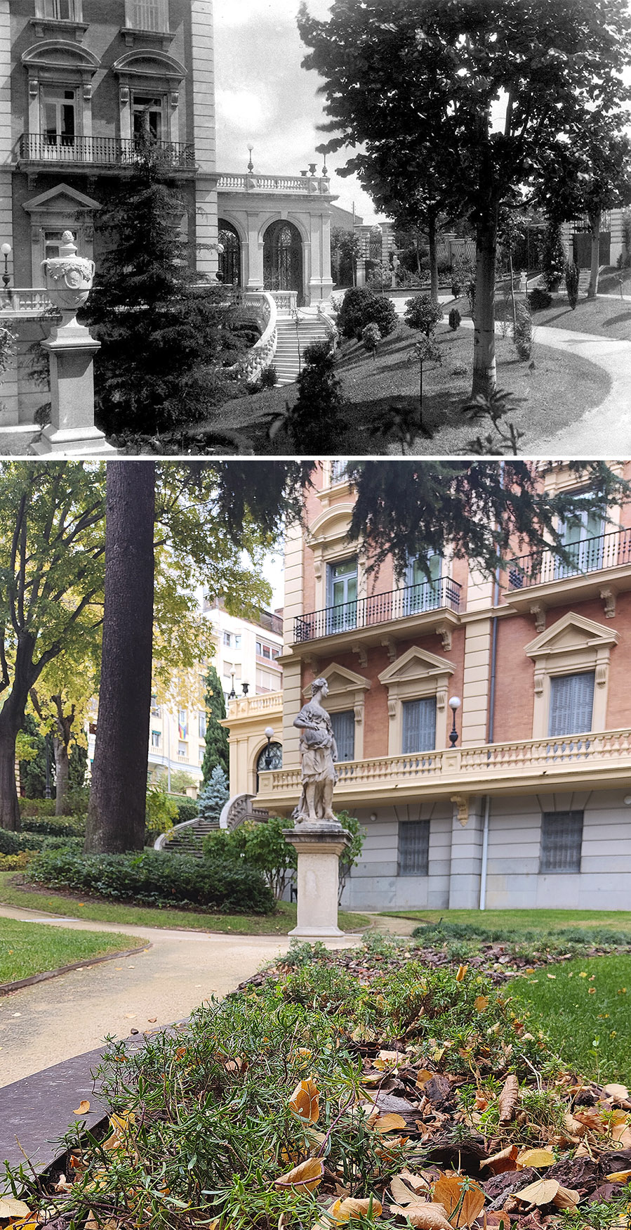 El jardín de Parque Florido. Ayer y hoy