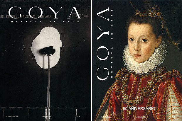 Arte contemporáneo y clásico en las portadas de la revista de arte GOYA