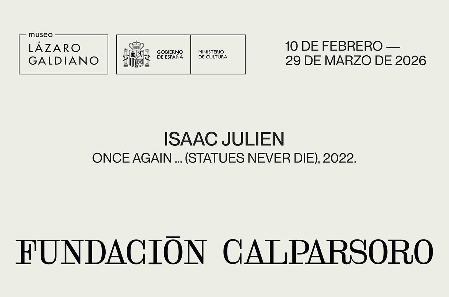 Videoinstalación de Isaac Julien "Once Again... (Statues Never Die)"