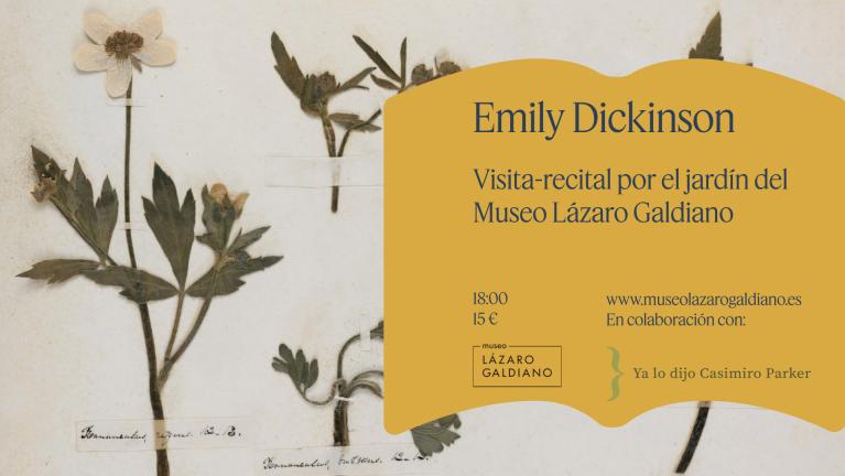 Emily Dickinson. Visita-recital por el jardín de Parque Florido