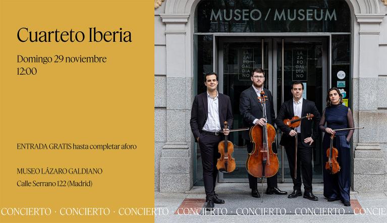 Concierto del Cuarteto Iberia en el Museo Lázaro Galdiano. Noviembre de 2026